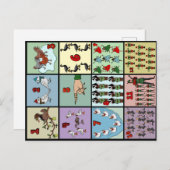 12 dagen kerstBriefkaart Briefkaart (Voorkant / Achterkant)