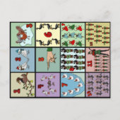 12 dagen kerstBriefkaart Briefkaart (Voorkant)