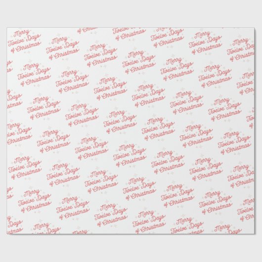 12 dagen kerstcadeaupapier cadeaupapier (Vlak)
