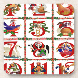 12 dagen kerstcadeautjes afdrukken bier onderzetter