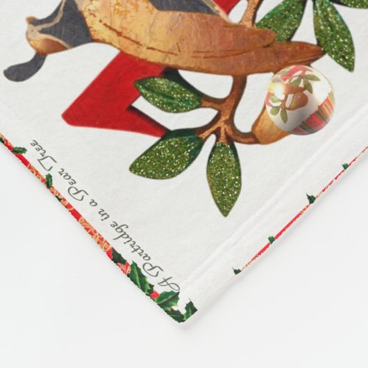 12 dagen kerstcadeautjes afdrukken fleece deken (Hoek)