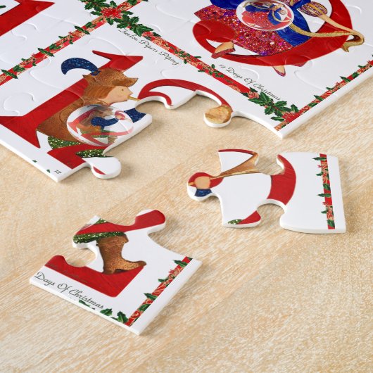 12 dagen kerstcadeautjes afdrukken legpuzzel (Zijkant)