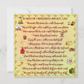 12 dagen kerstemmer-kaartje met kaartje voor een f kaart (Voorkant)