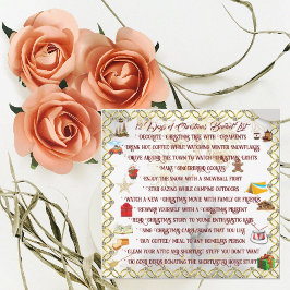 12 dagen kerstemmer-kaartje met kaartje voor een f kaart