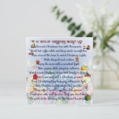 12 dagen kerstemmer-kaartje met kaartje voor een f kaart (Staand voorkant)