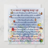 12 dagen kerstemmer-kaartje met kaartje voor een f kaart (Voorkant)