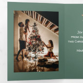 12 dagen kerstfamiliefoto foto drieluik wenskaart (Binnenzijde eerst)