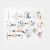 12 dagen kerstfeestdag fleece deken (Voorkant (Horizontaal))