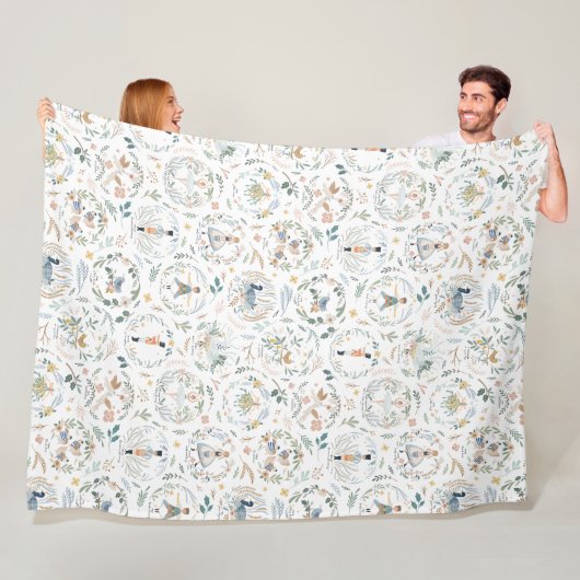 12 dagen kerstfeestdag fleece deken (In situ)