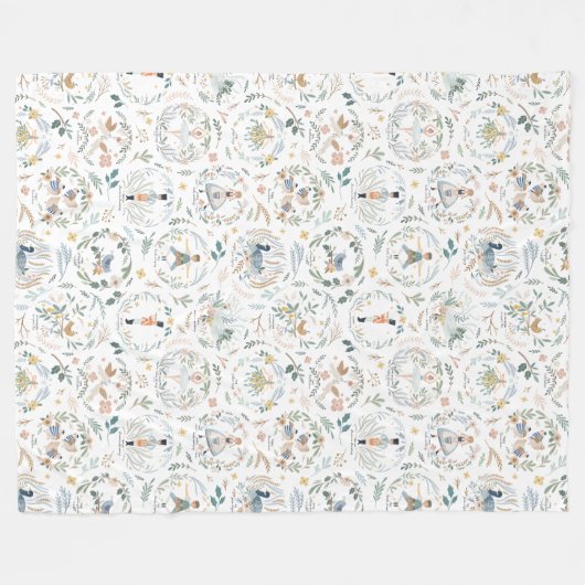 12 dagen kerstfeestdag fleece deken (Voorkant (Horizontaal))