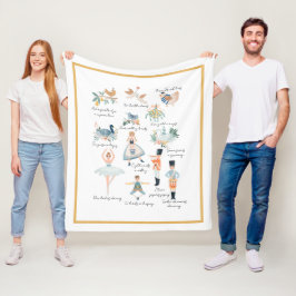 12 dagen kerstfeestdag fleece deken