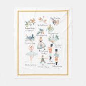 12 dagen kerstfeestdag fleece deken (Voorkant)