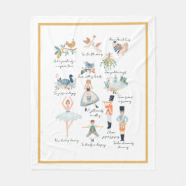 12 dagen kerstfeestdag fleece deken