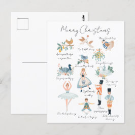 12 dagen kerstfeestdag foto op maat briefkaart