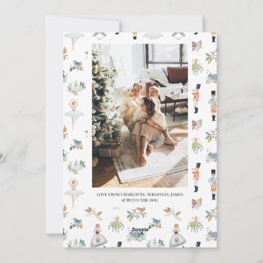 12 dagen kerstfeestdag foto op maat feestdagenkaart (Achterkant)