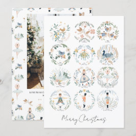 12 dagen kerstfeestdag foto op maat feestdagenkaart