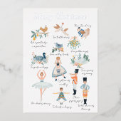 12 dagen kerstfeestdag foto op maat folie feestdagenkaart (Voorkant)