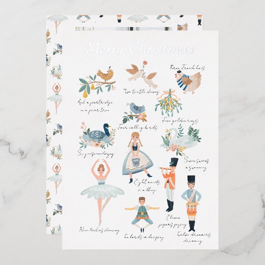 12 dagen kerstfeestdag foto op maat folie feestdagenkaart (Voorkant / Achterkant)