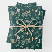 12 dagen kerstfeestdag traditioneel klassiek inpakpapier vel (In situ)