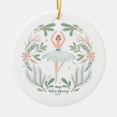 12 dagen kerstfeestdag traditionele dame keramisch ornament (Voorkant)