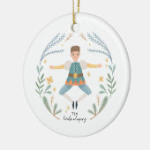 12 dagen kerstfeestdag traditionele Heer Keramisch Ornament (Links)