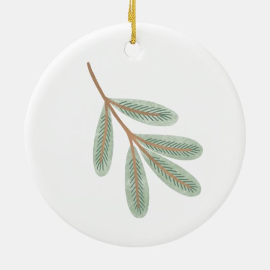 12 dagen kerstfeestdag traditionele Heer Keramisch Ornament (Achterkant)