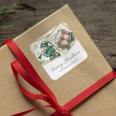 12 dagen kerstfeestdag vierkante sticker