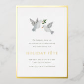 12 dagen kerstfeestdagen folie uitnodiging (Voorkant)