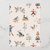 12 dagen kerstfeestdagen folie uitnodiging (Achterkant)