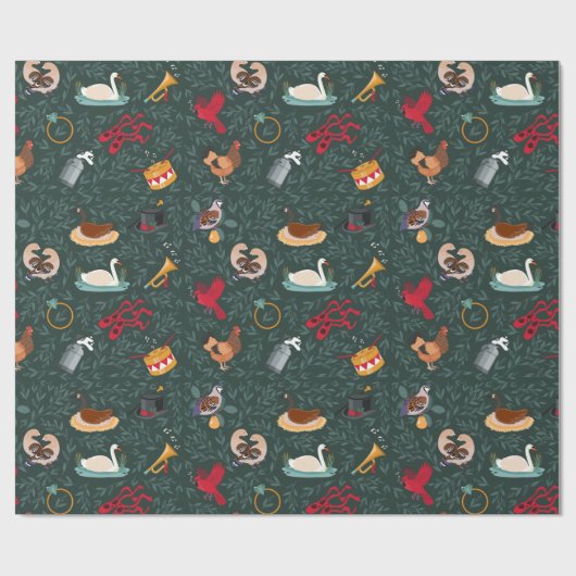 12 dagen kerstfeestkleding cadeaupapier (Vlak)