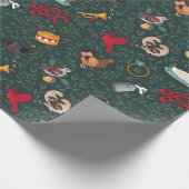 12 dagen kerstfeestkleding cadeaupapier (Hoek)