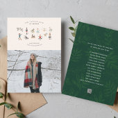 12 dagen kerstfotokaart feestdagenkaart