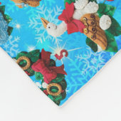 12 dagen kersthandwerk voor feelt-siervoorwerpen fleece deken (Hoek)