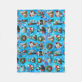 12 dagen kersthandwerk voor feelt-siervoorwerpen fleece deken