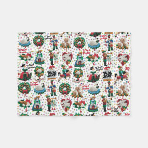 12 dagen kersthandwerk voor feelt-siervoorwerpen fleece deken