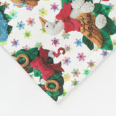 12 dagen kersthandwerk voor feelt-siervoorwerpen fleece deken (Hoek)