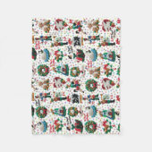 12 dagen kersthandwerk voor feelt-siervoorwerpen fleece deken (Voorkant)