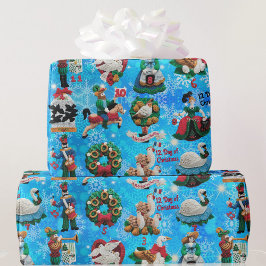 12 dagen kersthandwerk voor feelversieringen cadeaupapier