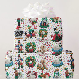 12 dagen kersthandwerk voor feelversieringen cadeaupapier