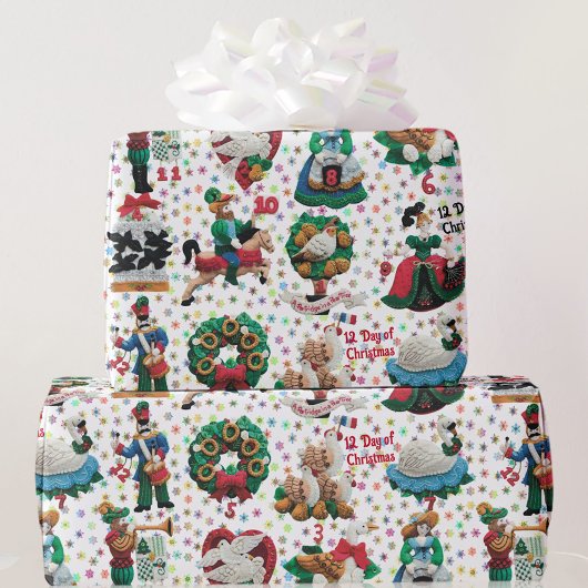 12 dagen kersthandwerk voor feelversieringen cadeaupapier