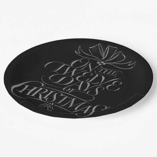 12 dagen kerstkalligrafie met briefing om 12.00 uu papieren bordje (Gekanteld)