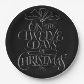 12 dagen kerstkalligrafie met briefing om 12.00 uu papieren bordje (Voorkant)