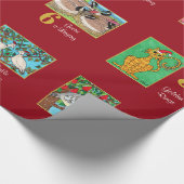 12 dagen kerstkalveren en typografie cadeaupapier (Hoek)