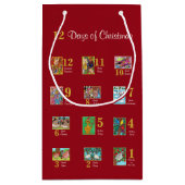 12 dagen kerstkalveren en typografie klein cadeauzakje (Achterkant)