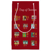 12 dagen kerstkalveren en typografie klein cadeauzakje (Voorkant)