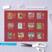 12 dagen kerstkalveren en typografie tissuepapier (Craft)