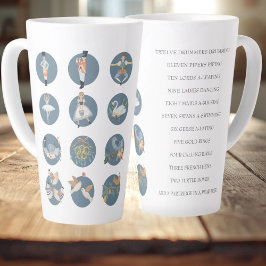 12 dagen kerstlied latte mok