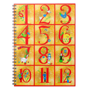 12 dagen kerstliedjes notitieboek