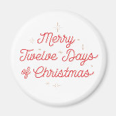 12 dagen kerstmagneet magneet (Voorkant)