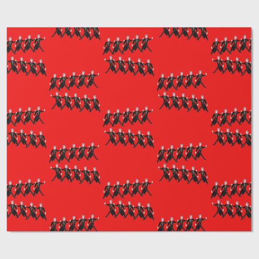 12 dagen Kerstmis 10 lords A-Leaping Cadeaupapier (Vlak)